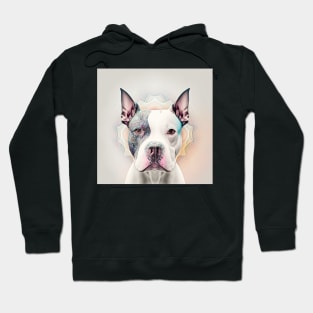 A Fractal Design of An American Boston Bull Terrier Hoodie